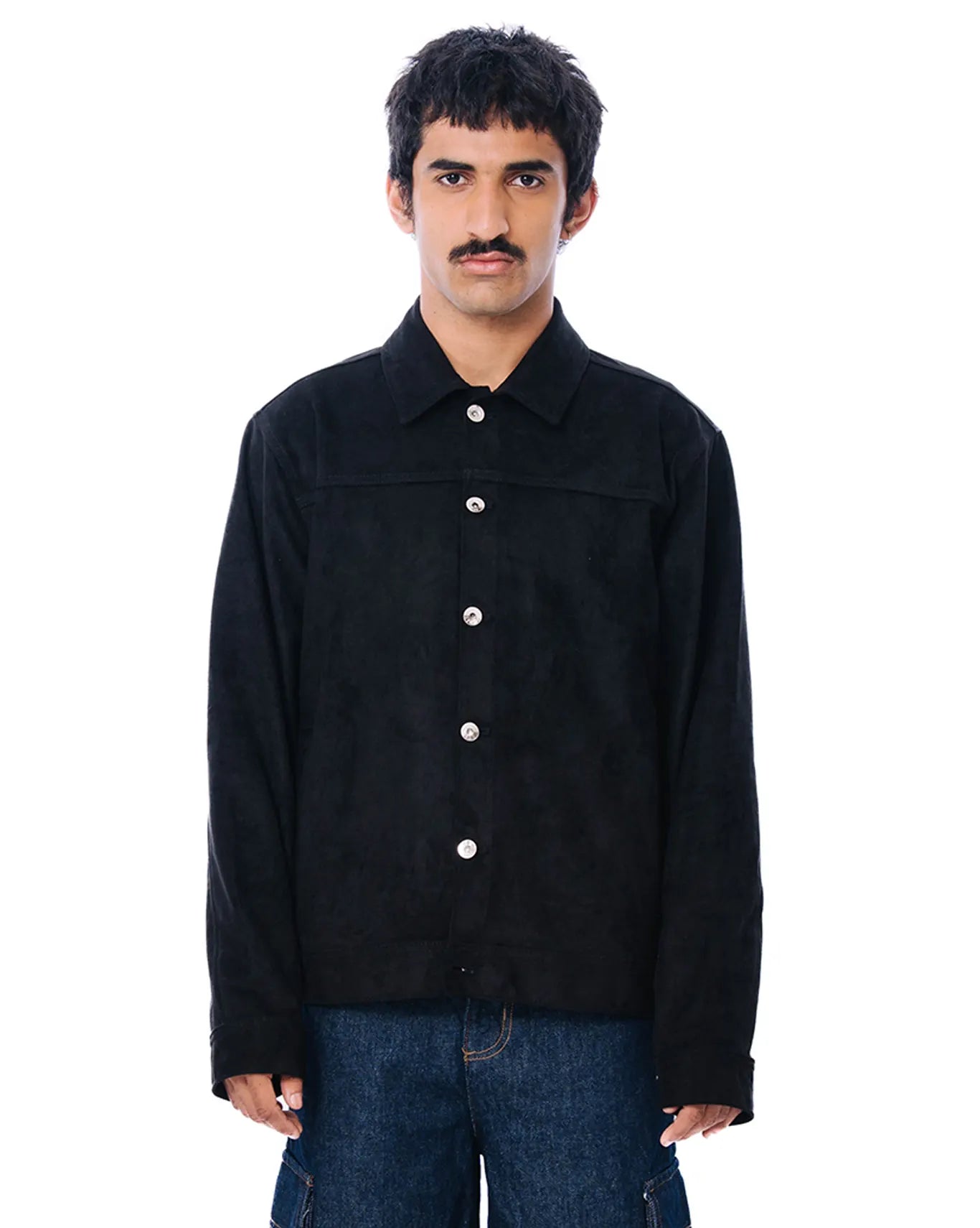 Osami Black Cropped Suede Jacket