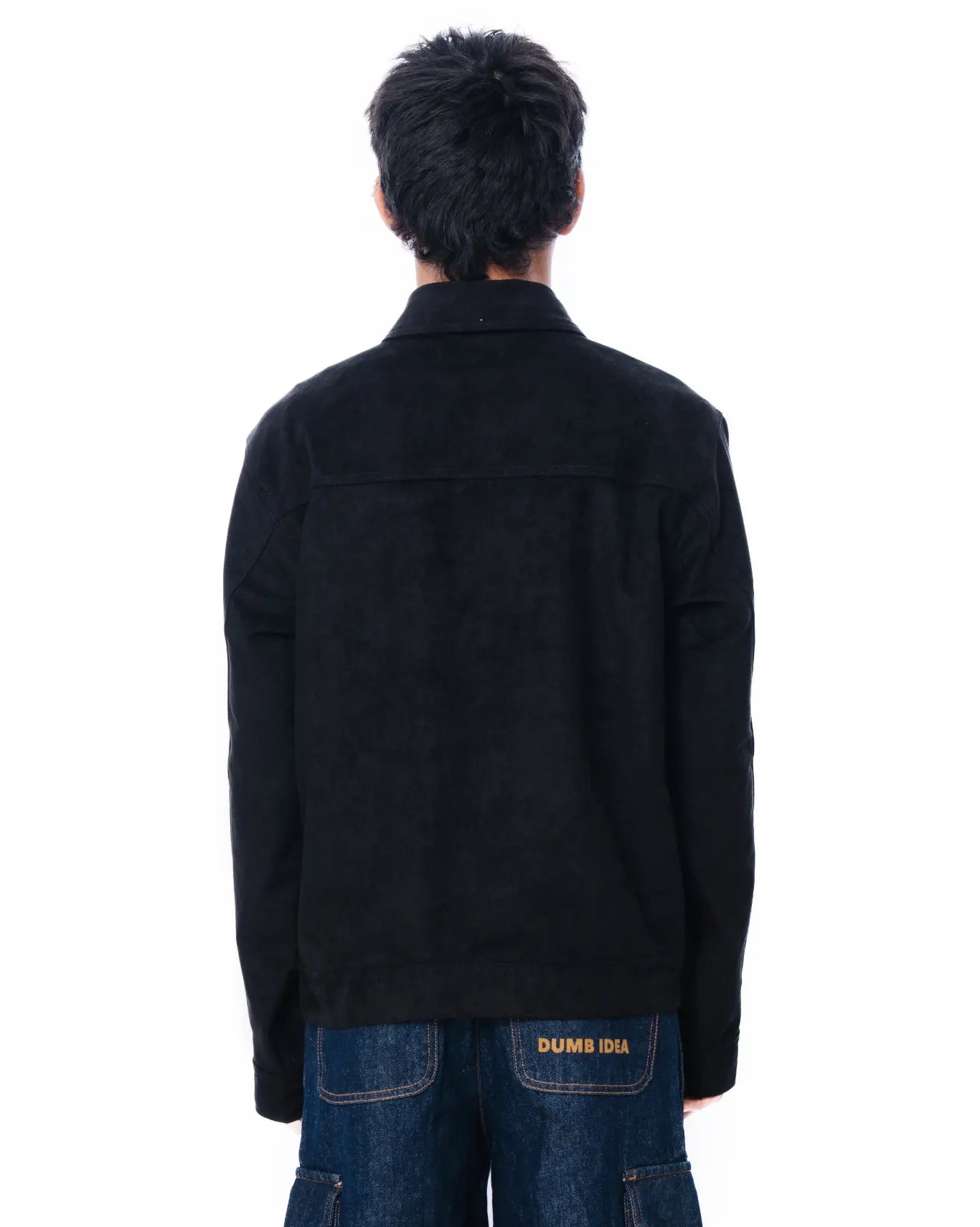 Osami Black Cropped Suede Jacket