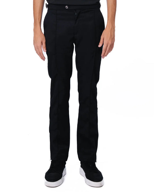 Osami Black Tailored Flair Trousers