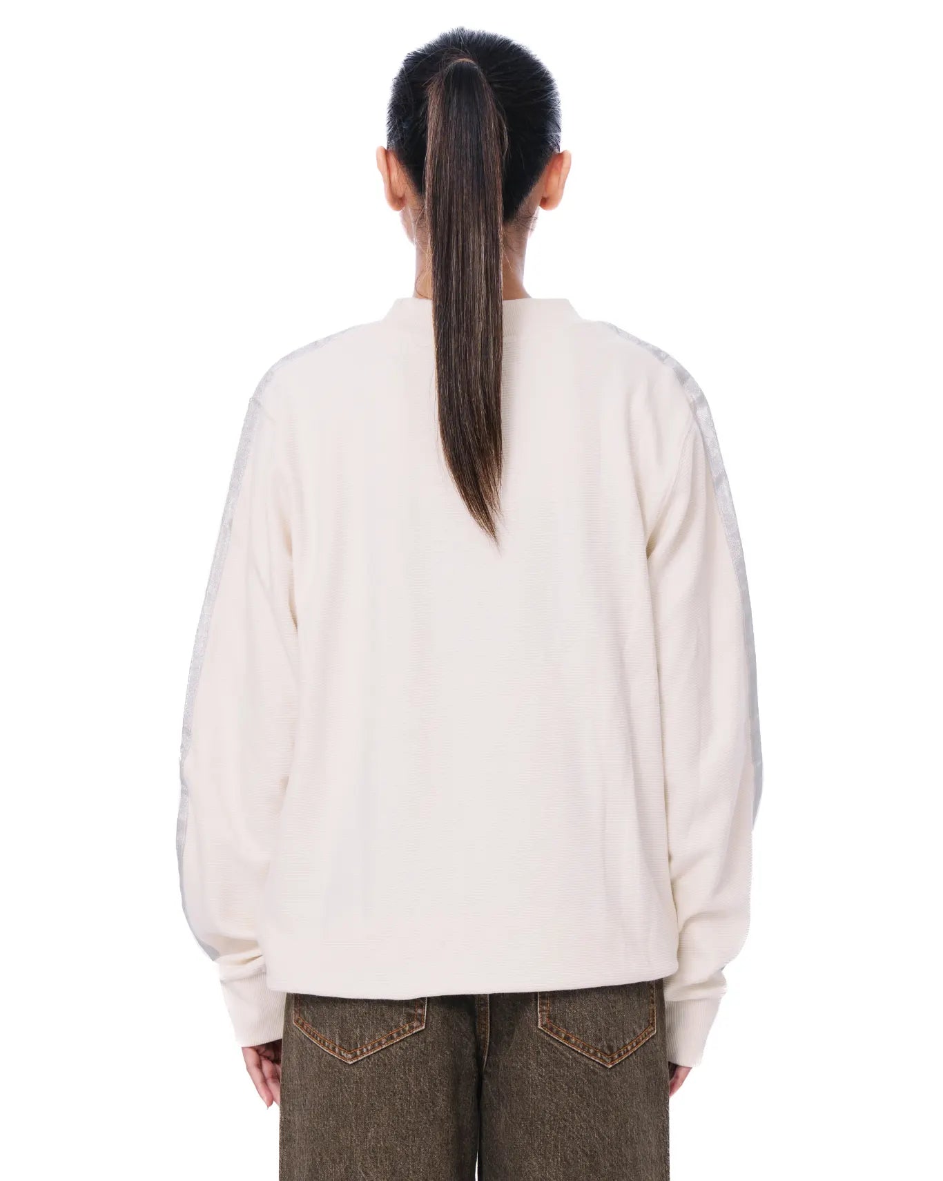 Osami Cream Metallic Accent Jumper