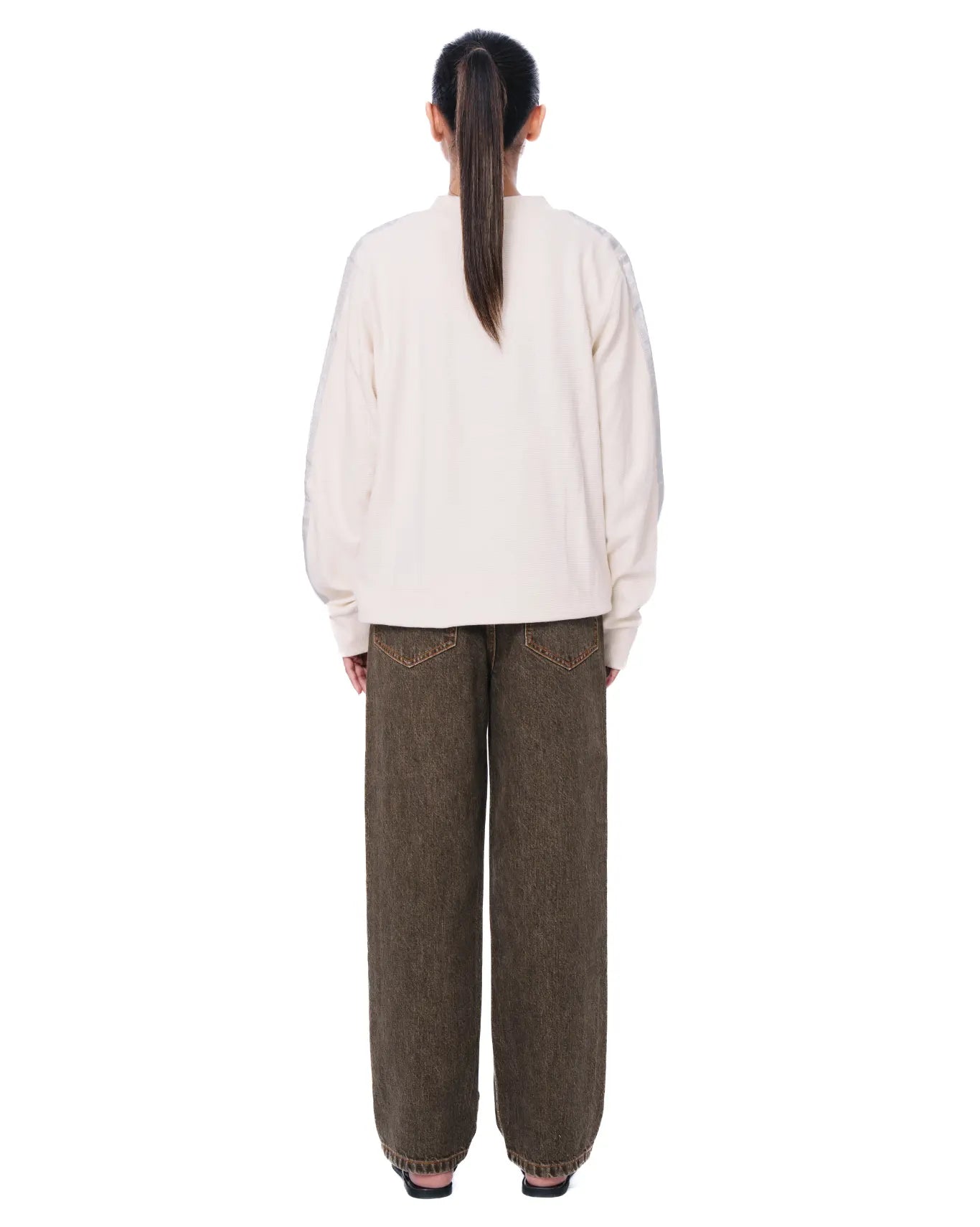 Osami Cream Metallic Accent Jumper