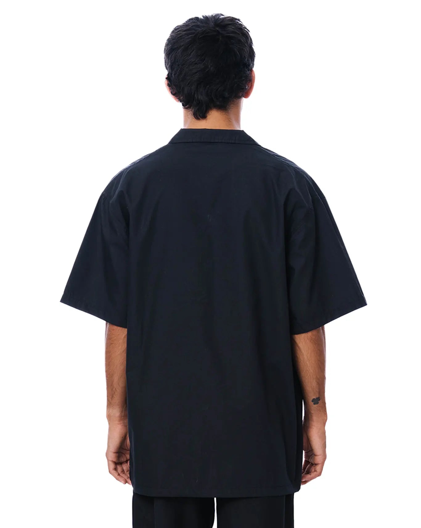 Raa-ay Black Oversized Bowler Shirt