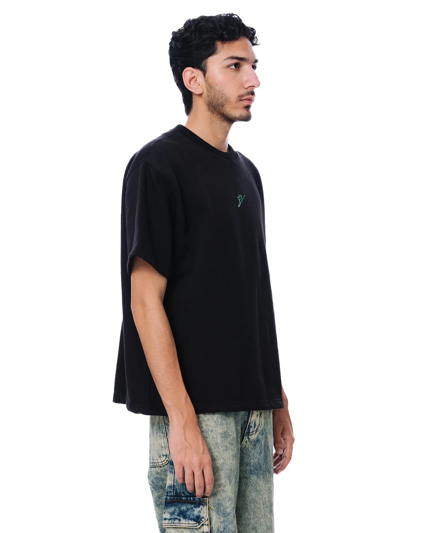 Raa-ay Black Oversized T-Shirt