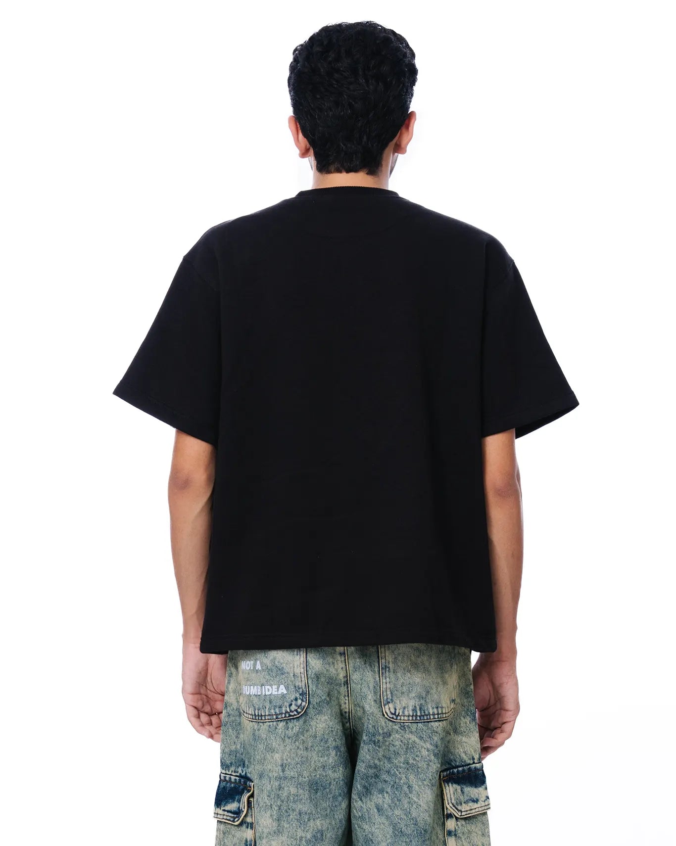 Raa-ay Black Oversized T-Shirt