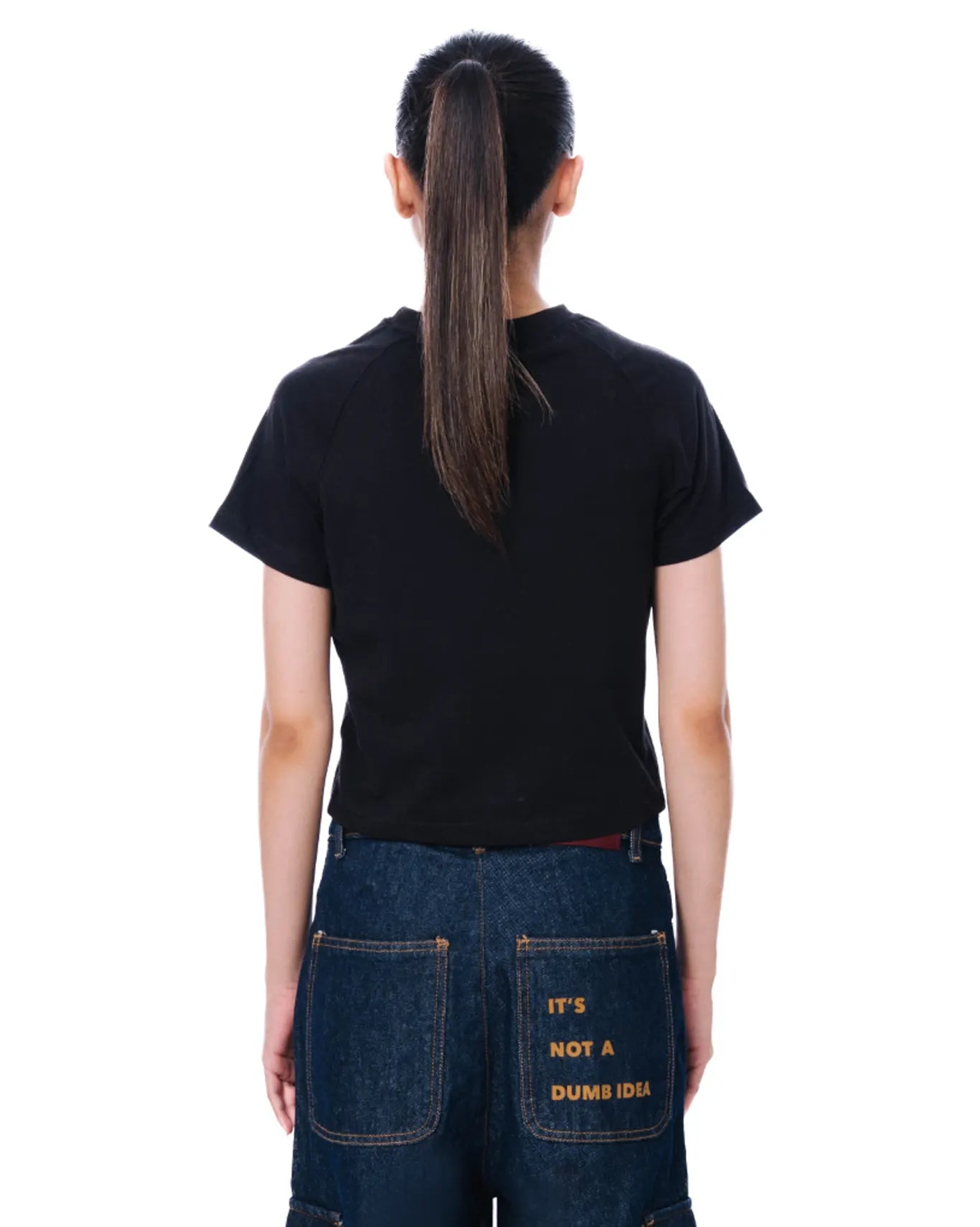 Raa-ay Black Raglan T-Shirt