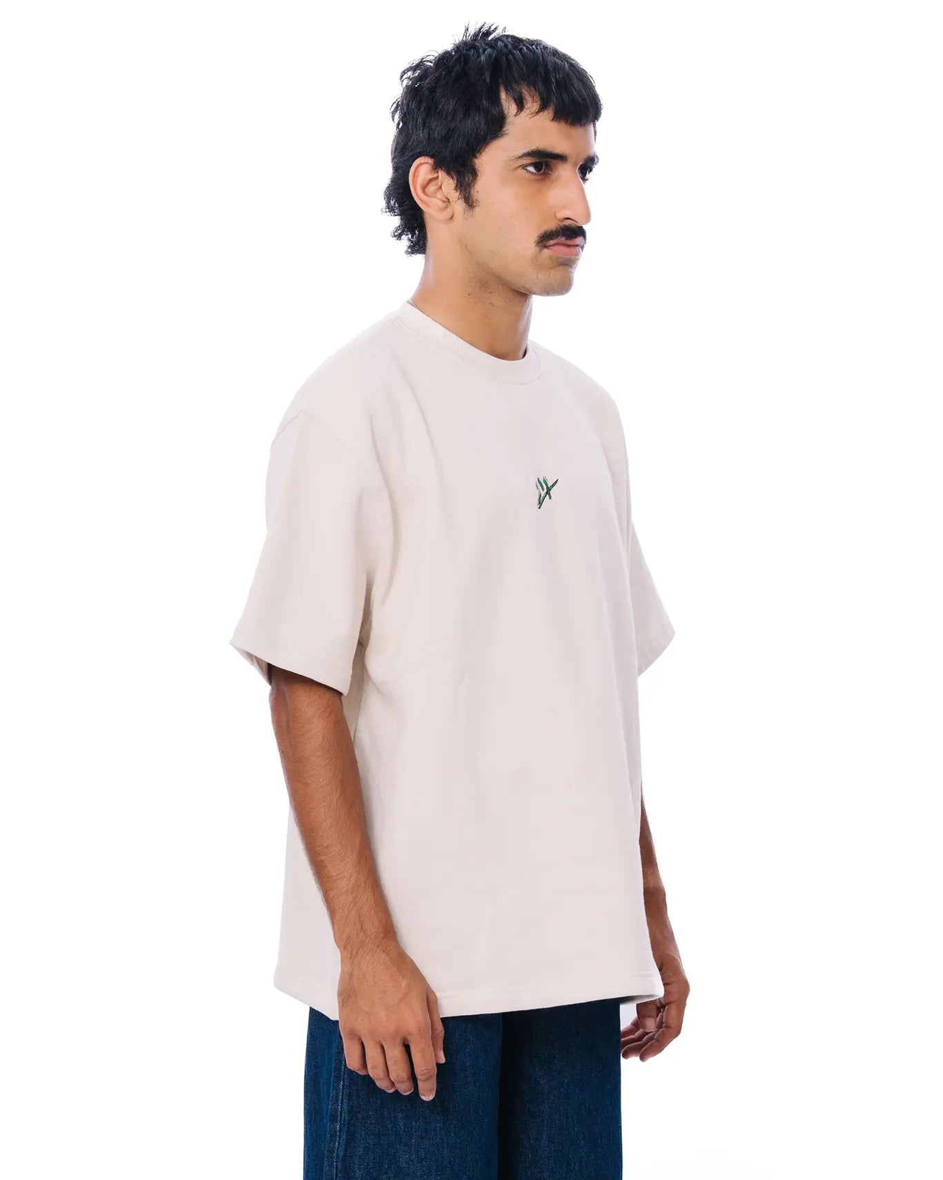 Raa-ay Cream Oversized T-Shirt