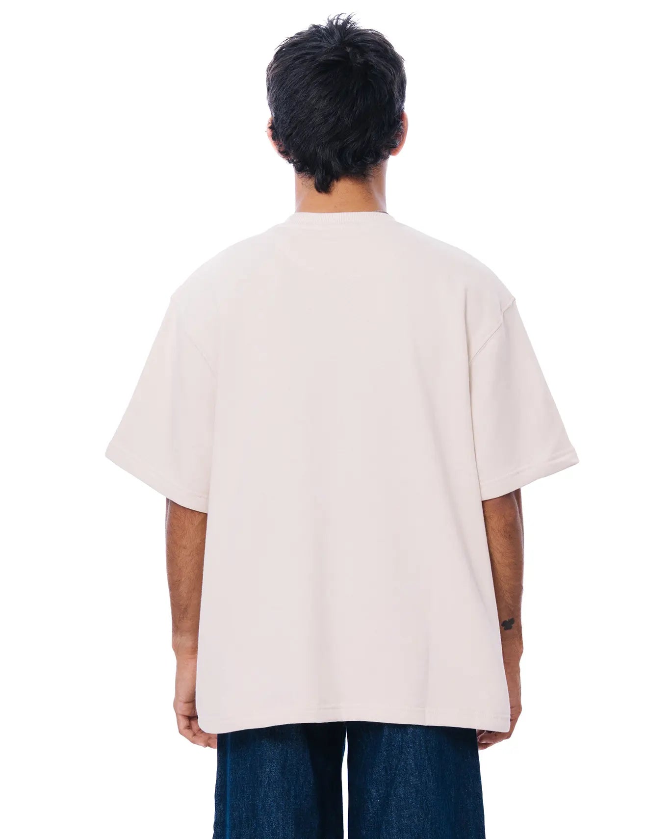 Raa-ay Cream Oversized T-Shirt