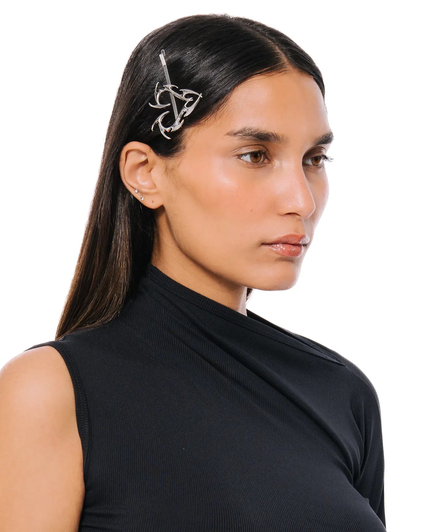Silver Heart On Fire Punk Heart Hair Pins Cult pk