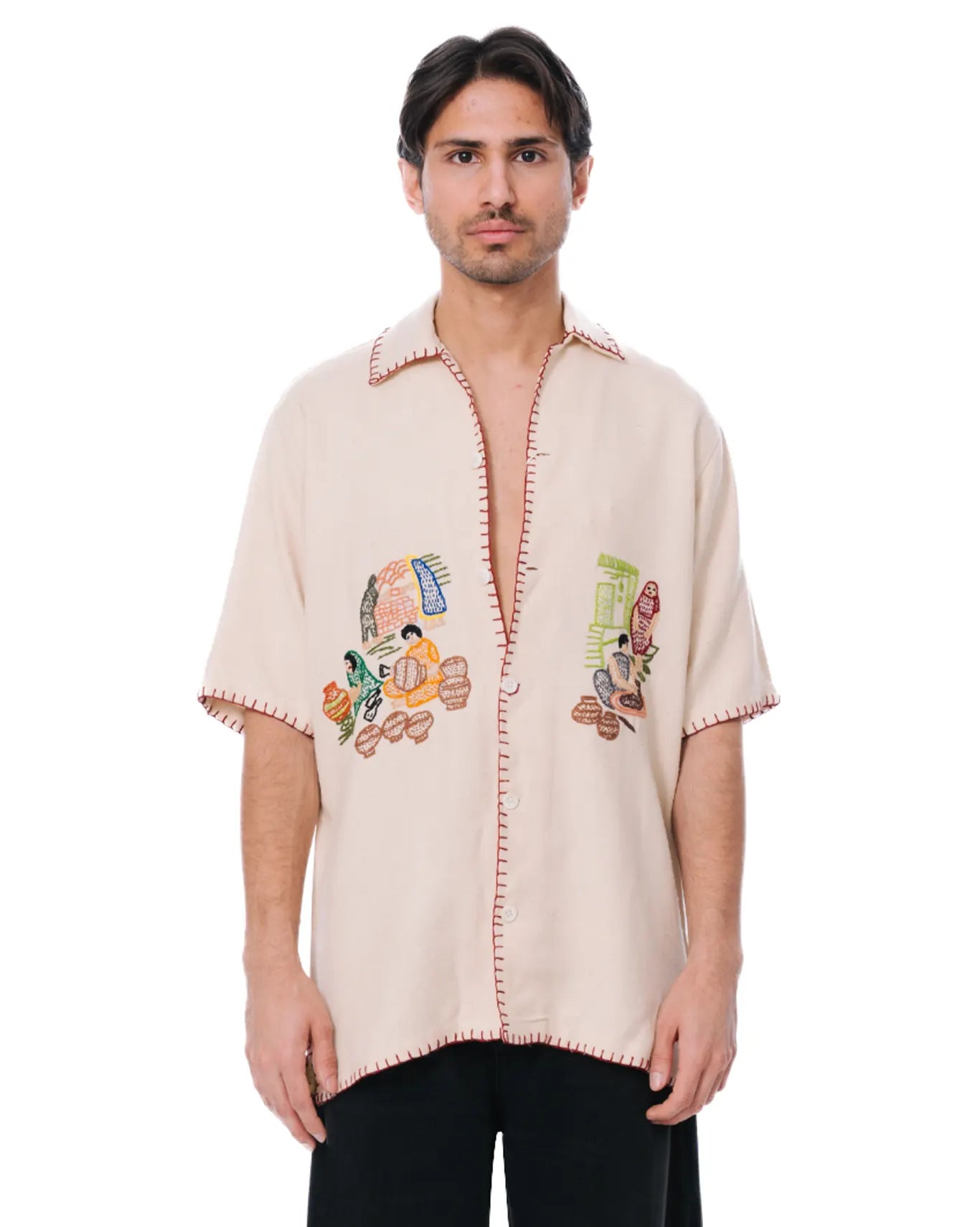 The Artisans Shirt in cream cult store karachi