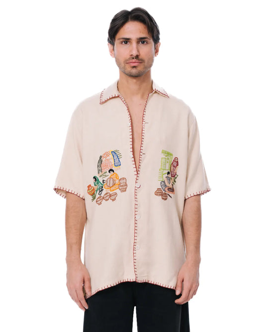The Artisans Shirt in cream cult store karachi