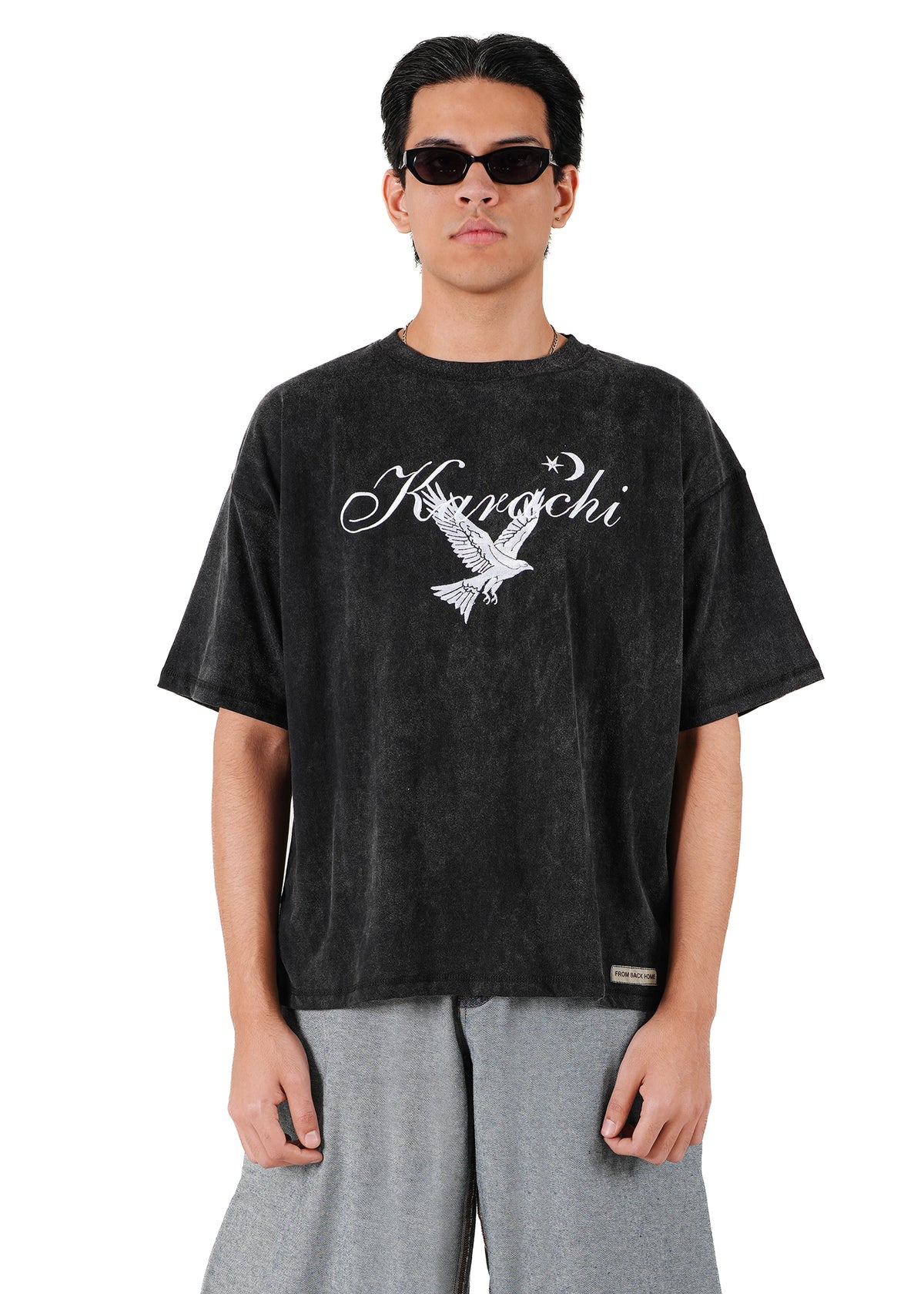 Love Closely Charcoal Charcoal Cropped T-Shirt - Karachi - CULT - haider
