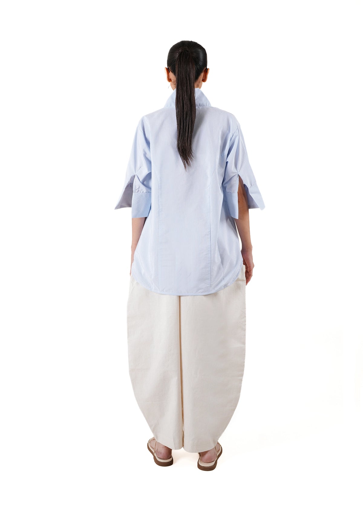Baro Studio Blue Blue High Collar Shirt - CULT - haider