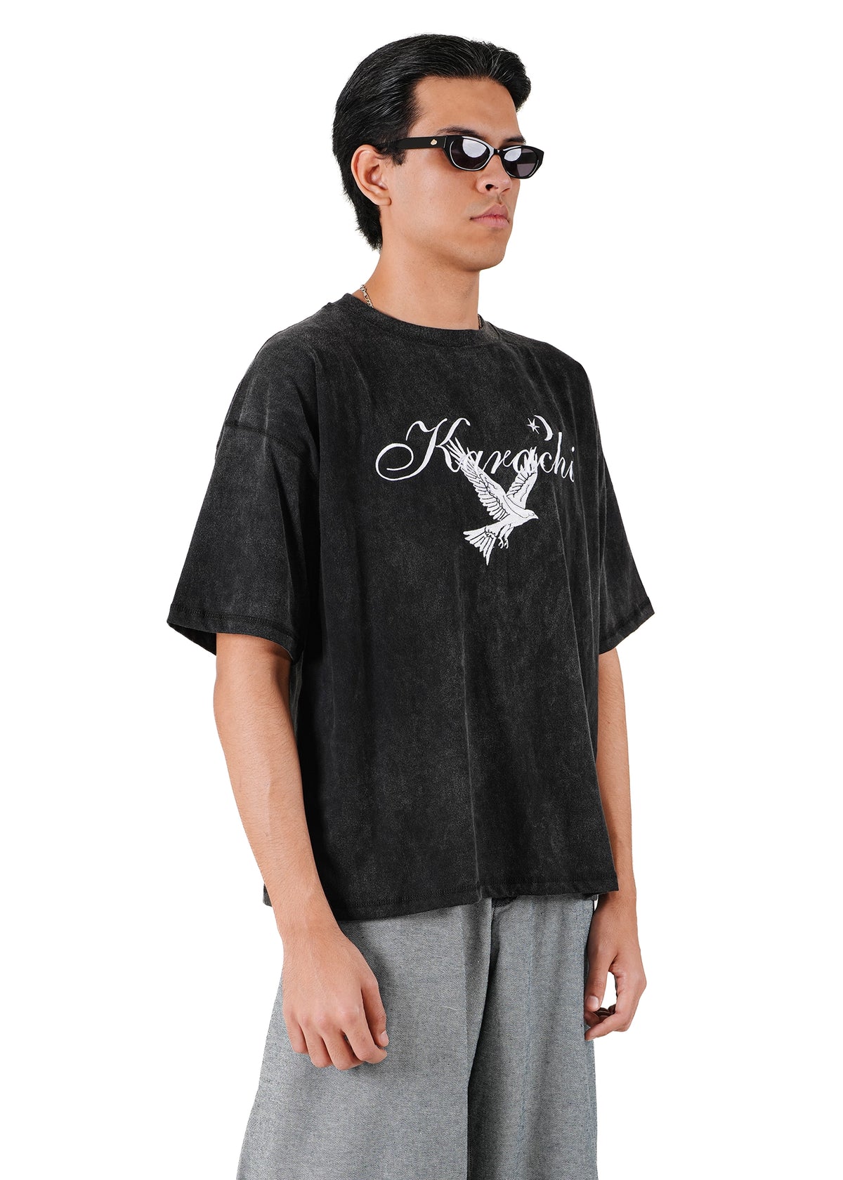 Love Closely Charcoal Charcoal Cropped T-Shirt - Karachi - CULT - haider