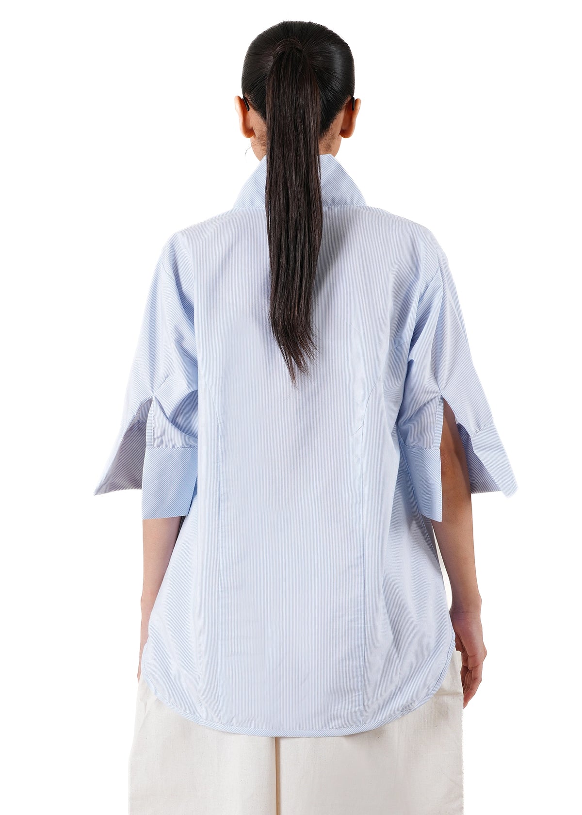 Baro Studio Blue Blue High Collar Shirt - CULT - haider