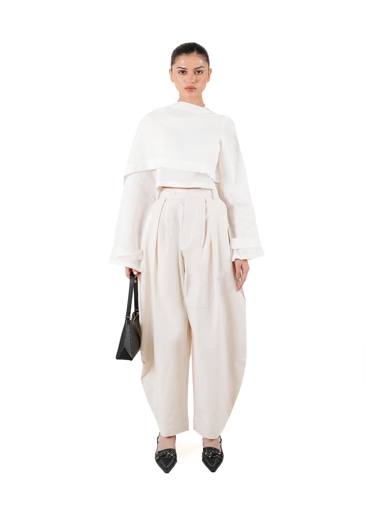 Ishq-e-Amore White The White Slow Burn Shawl Top - CULT