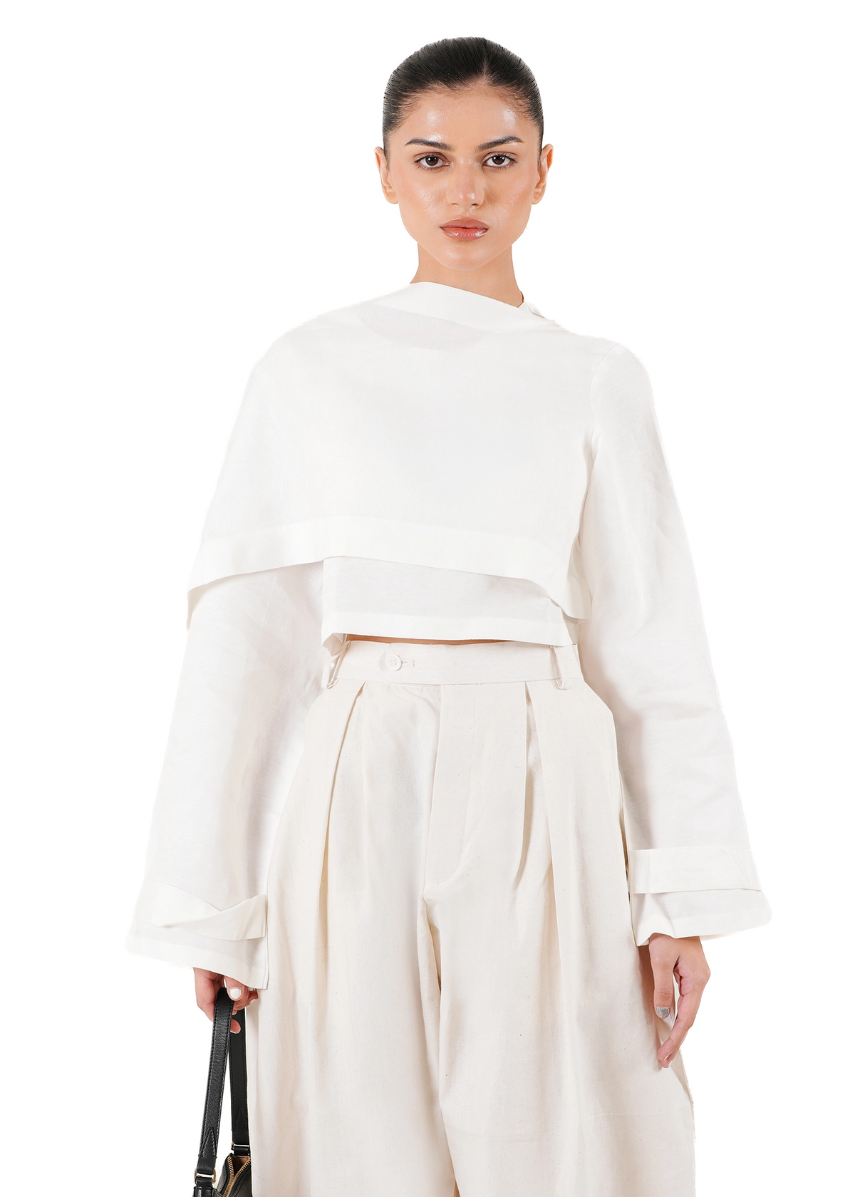 Ishq-e-Amore White The White Slow Burn Shawl Top - CULT - haider