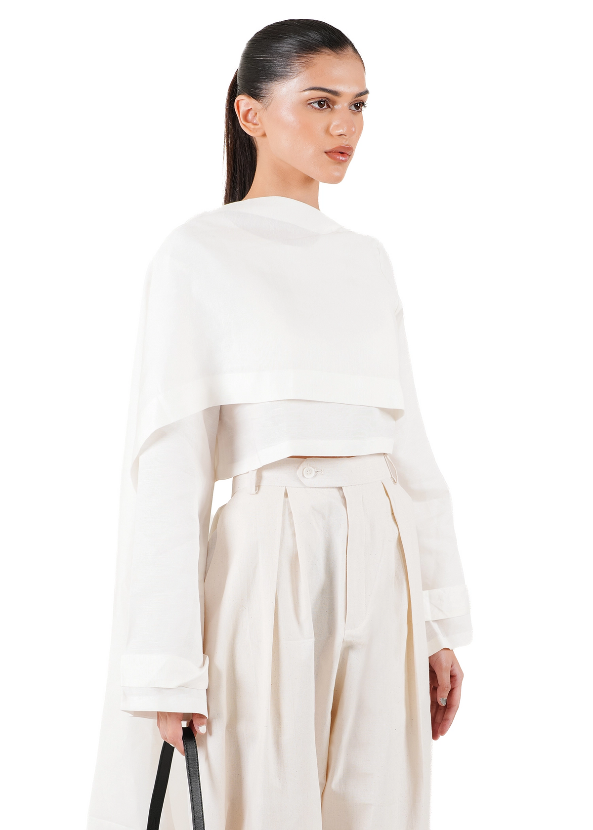Ishq-e-Amore White The White Slow Burn Shawl Top - CULT