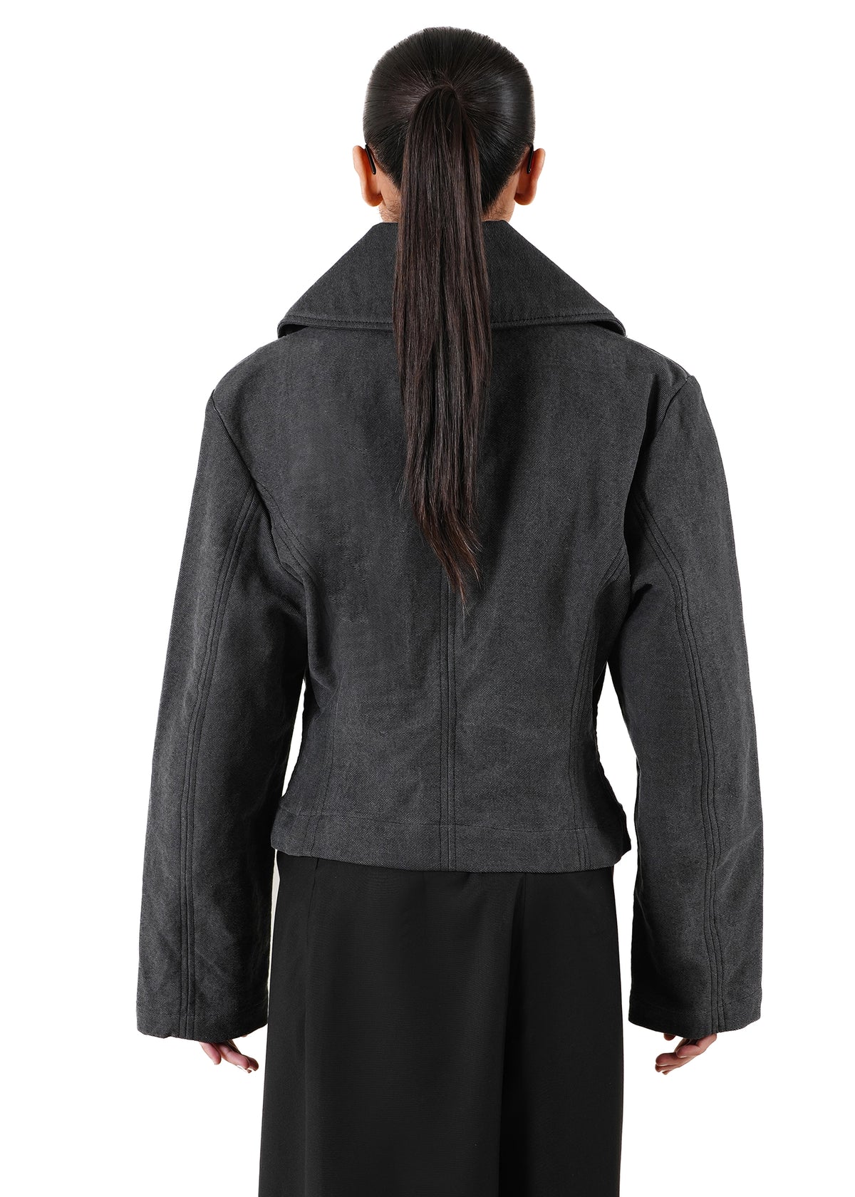Dreams of Arthur Grey Petite Braided Denim Jacket - CULT