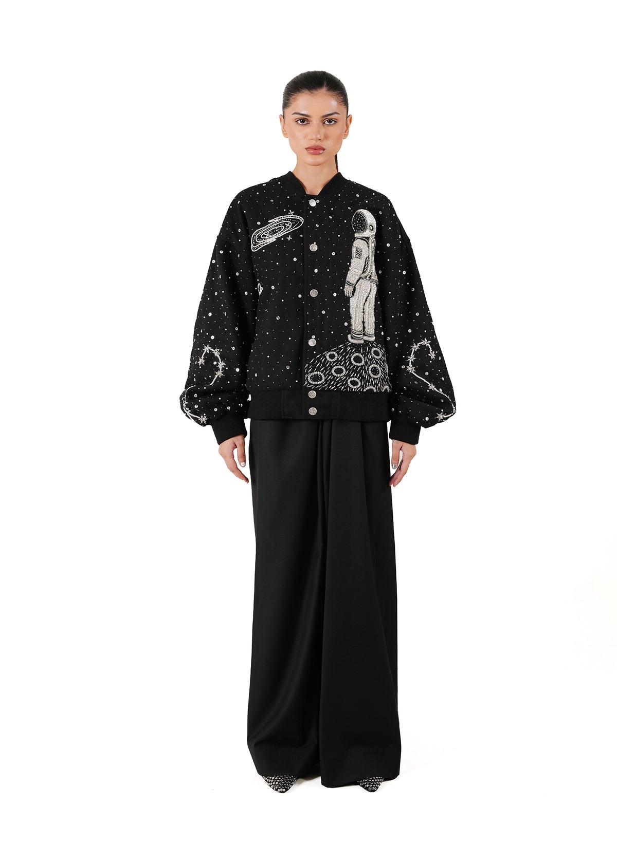 Dreams of Arthur Black Black Spaceman Bomber Jacket - CULT