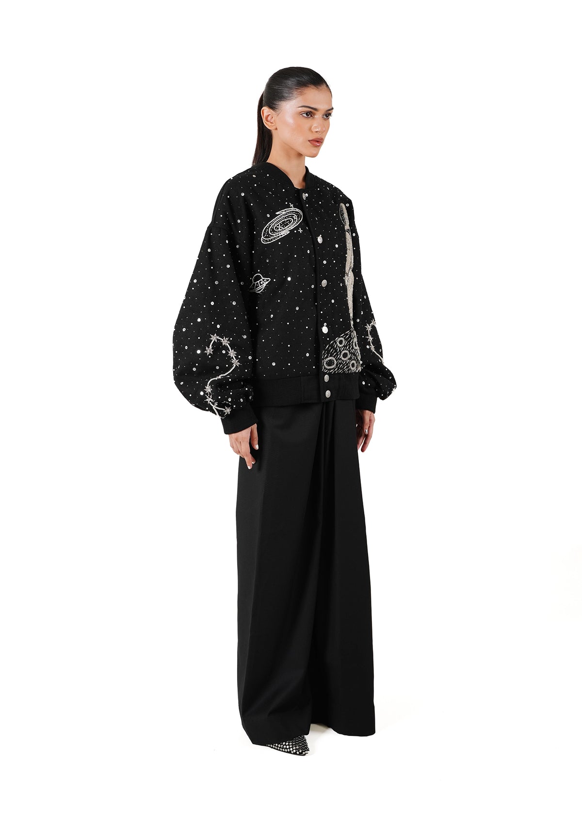 Dreams of Arthur Black Black Spaceman Bomber Jacket - CULT - haider