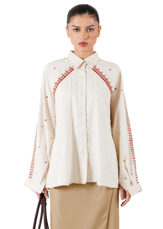 Neelum Embroidered Panel Shirt