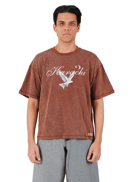 Rust Cropped T-Shirt - Karachi