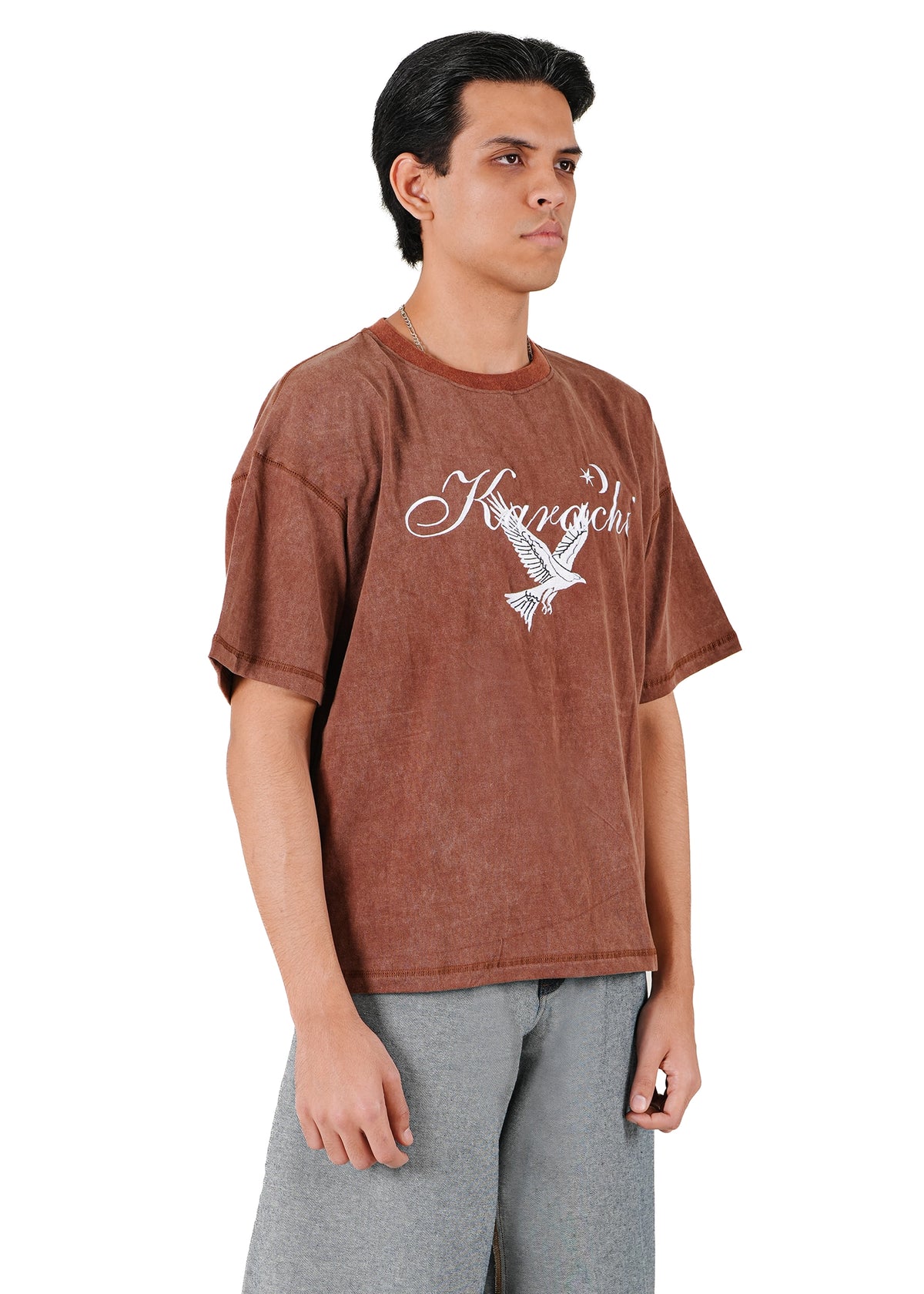 Love Closely Rust Rust Cropped T-Shirt - Karachi - CULT - haider