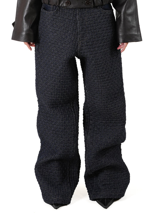 Hand Braided Flare Denim
