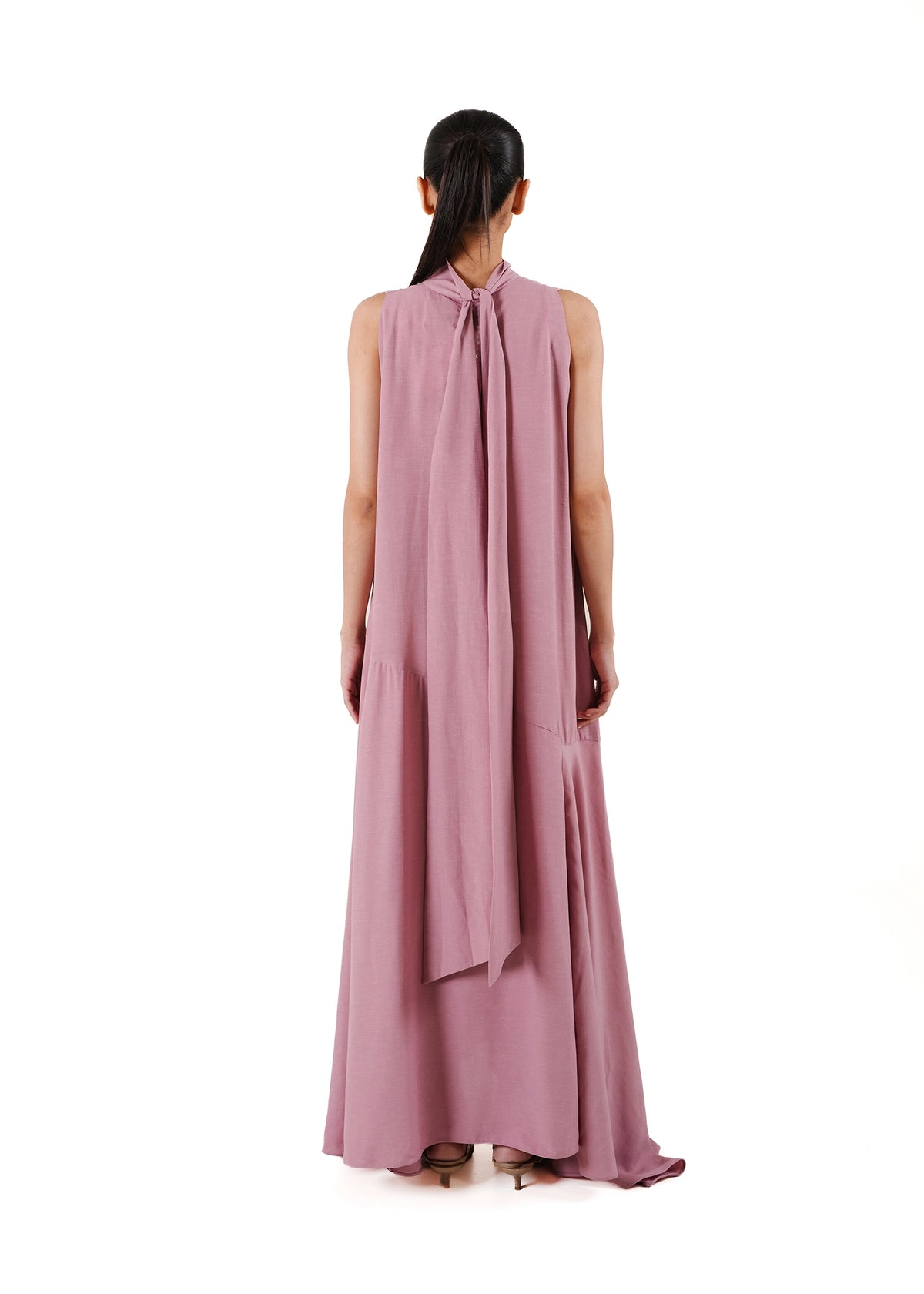 Fern Dusty Pink Dusty Pink Halter-Neck Layered Dress - CULT