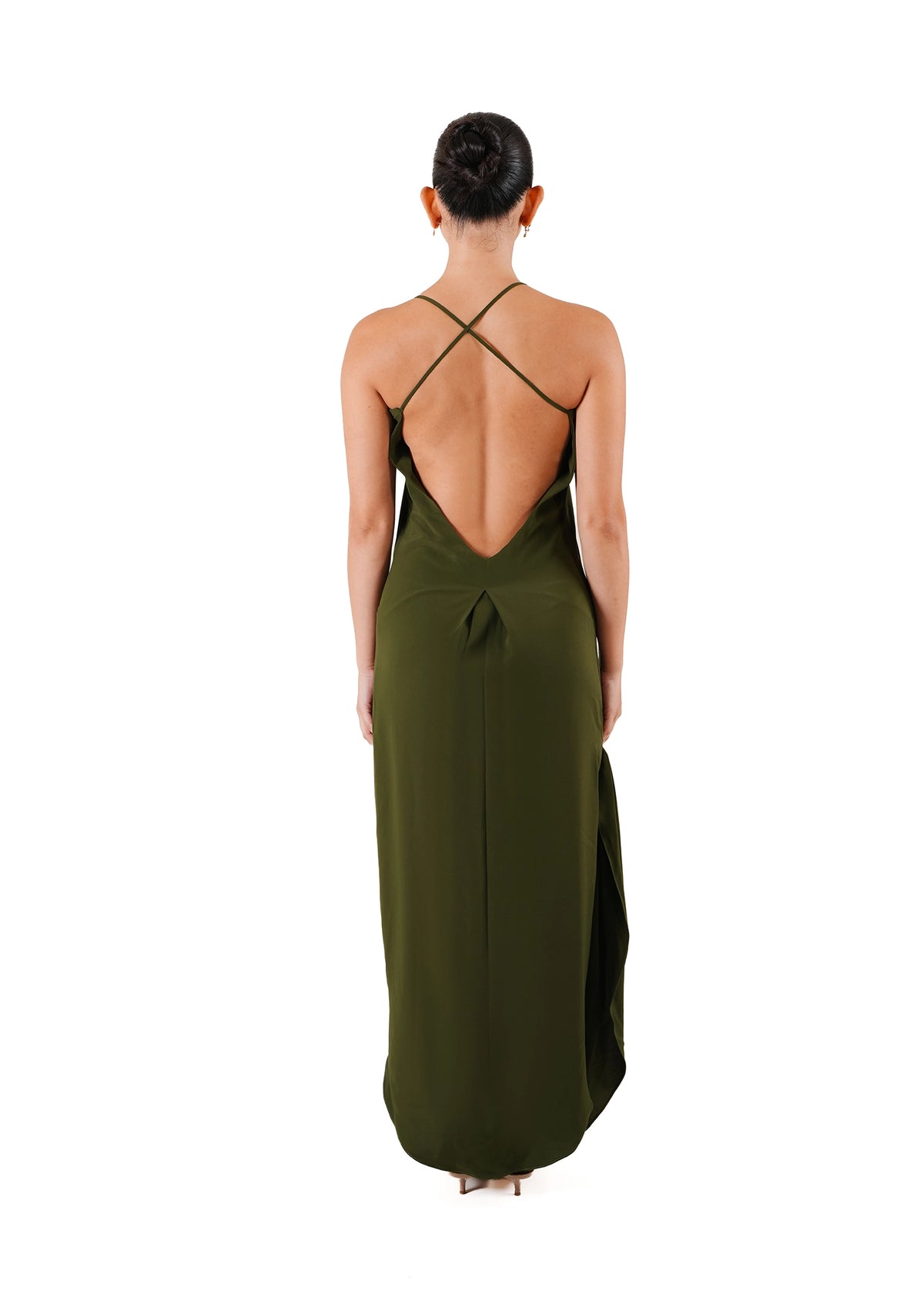 Project 1959 Green Green Halo Satin Dress - CULT - haider