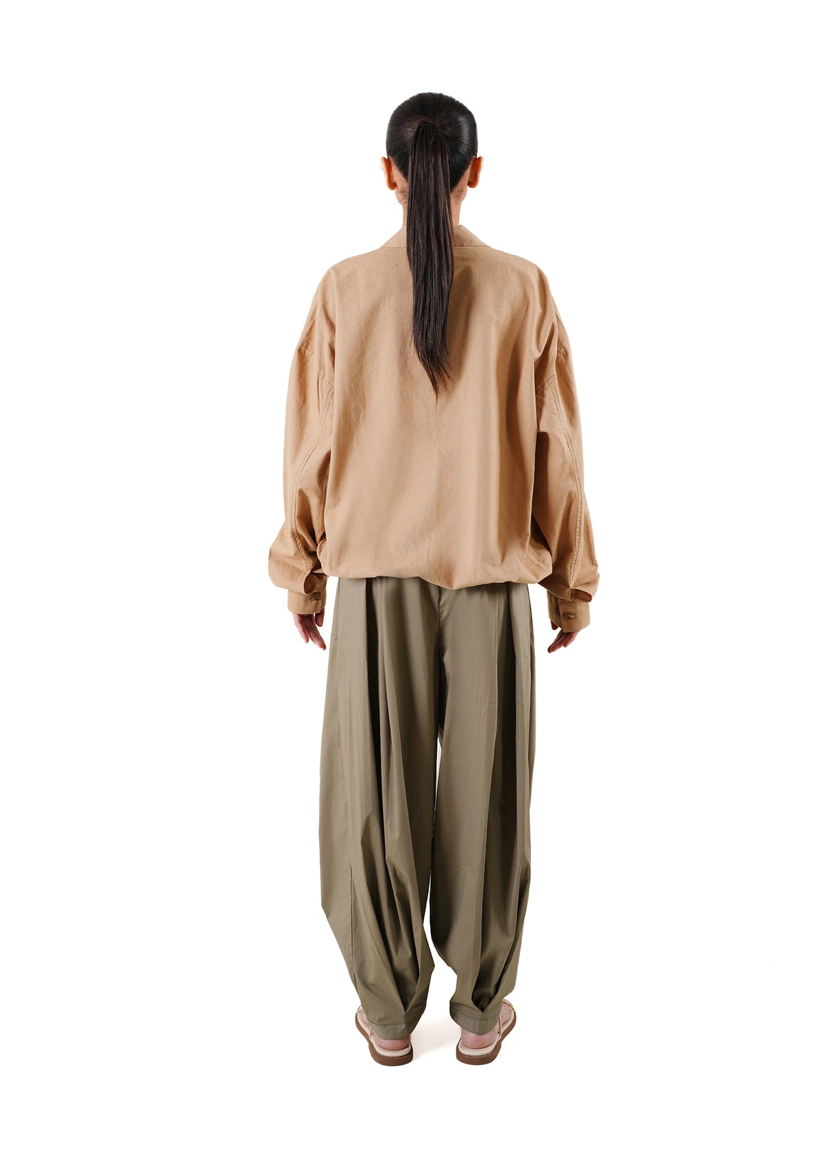 Another Sect Beige Beige Dharani Hand Appliqued Shacket - CULT - haider