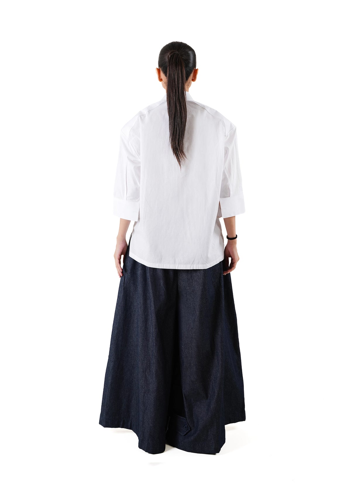 Collected XX White White Baloch Motif Boxy Shirt - CULT - haider
