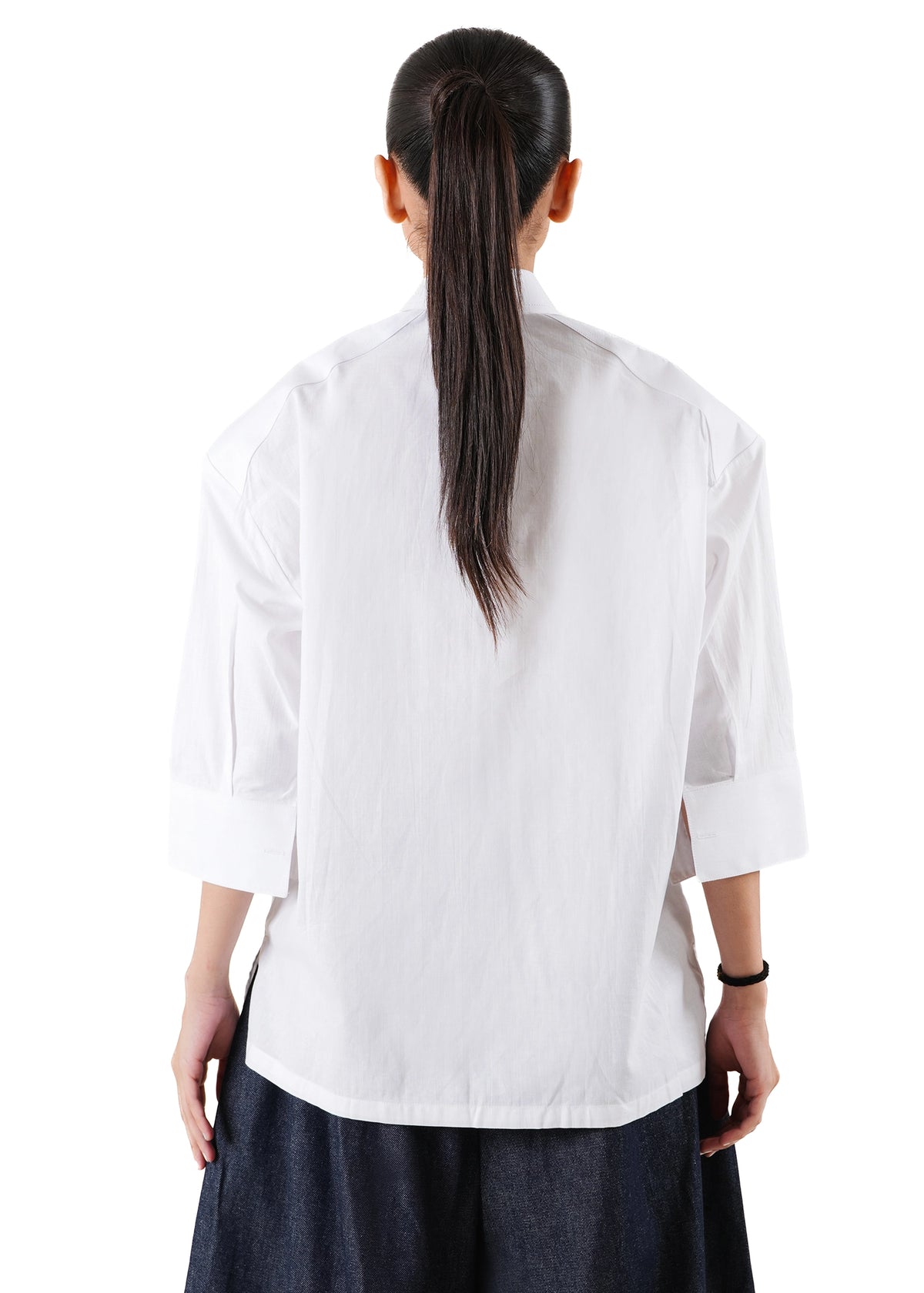 Collected XX White White Baloch Motif Boxy Shirt - CULT - haider