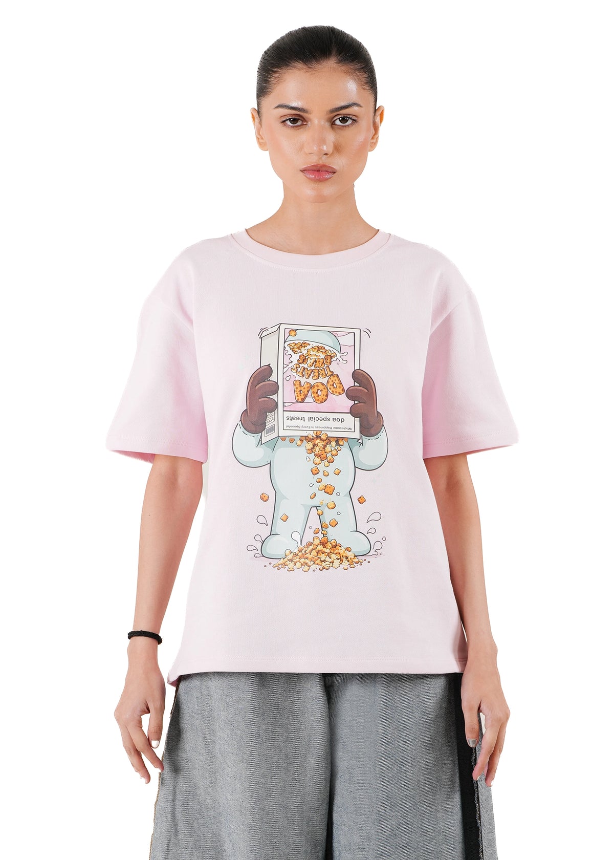 Dreams of Arthur Pink Pink DOA Treats Oversized Tee - CULT - haider