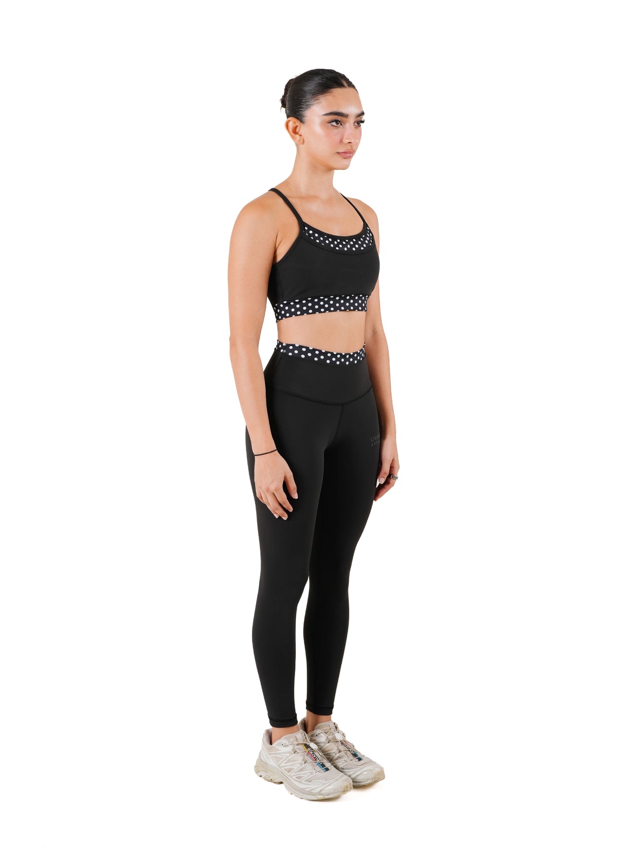 Living Fit Apparel Black Polka Dot Ultra Flex Set - CULT