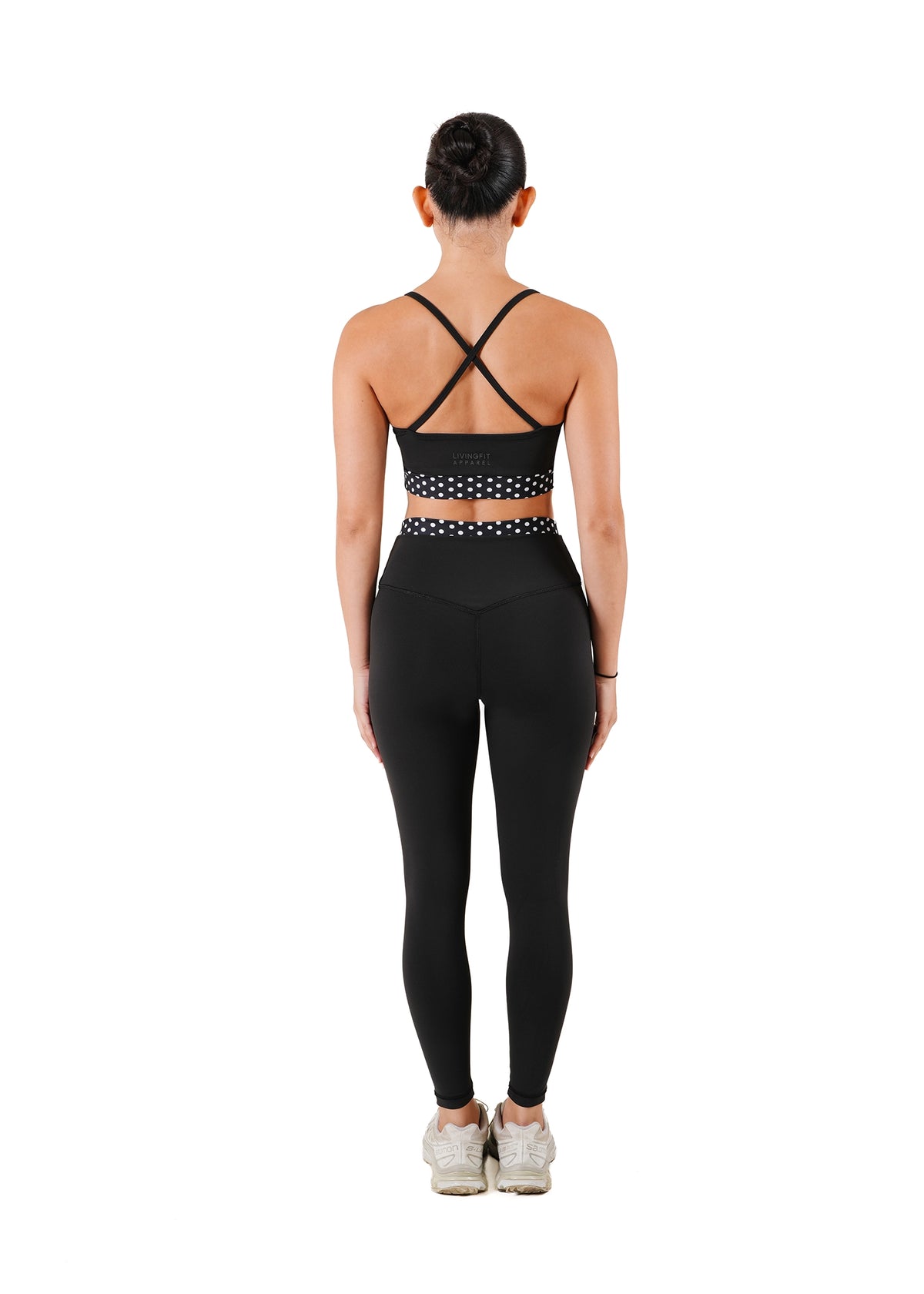 Living Fit Apparel Black Polka Dot Ultra Flex Set - CULT - haider