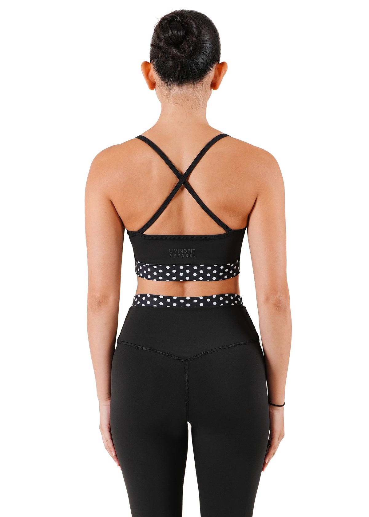Living Fit Apparel Black Polka Dot Ultra Flex Set - CULT