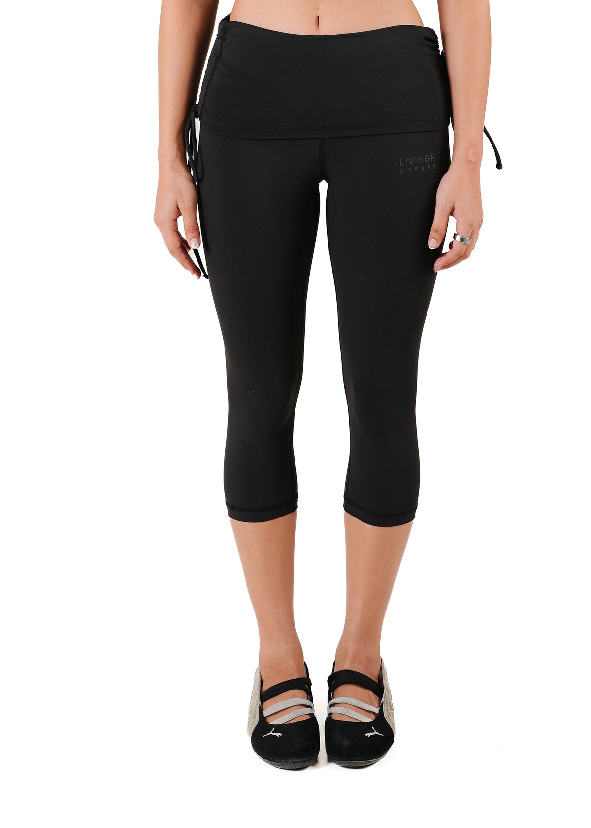 Living Fit Apparel Black Black Ultra Flex Capri - CULT