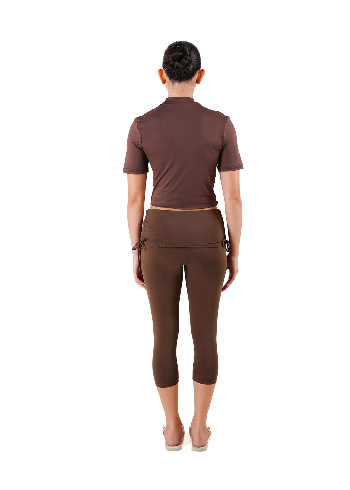 Living Fit Apparel Coffee Brown Coffee Brown Ultra Flex Capri - CULT - haider