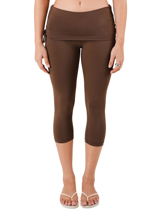 Coffee Brown Ultra Flex Capri