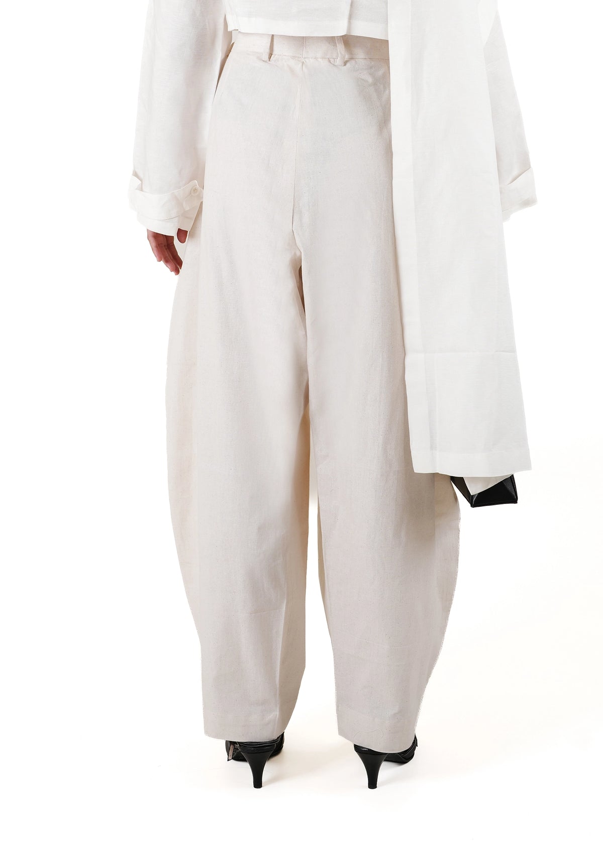 Collected XX White White Neelum Barrel Fit Pants - CULT - haider