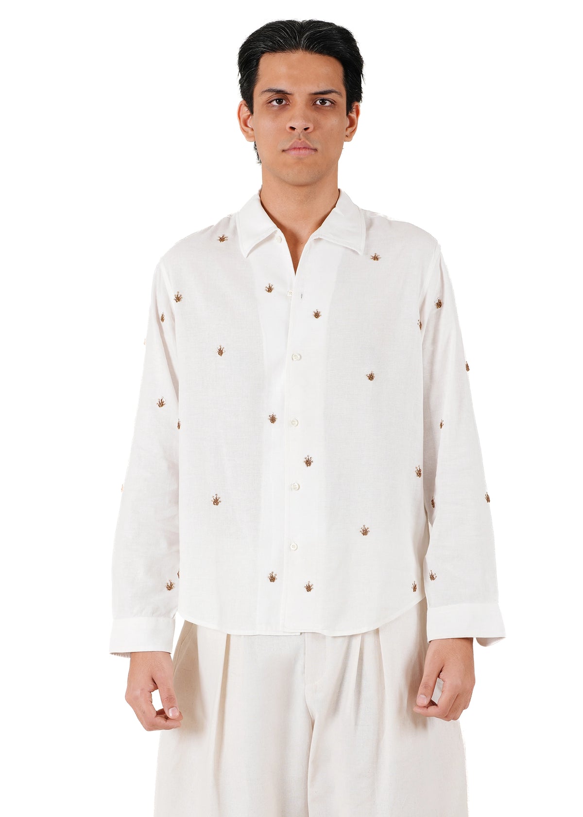 Osami White White Sahil Shirt - CULT - haider