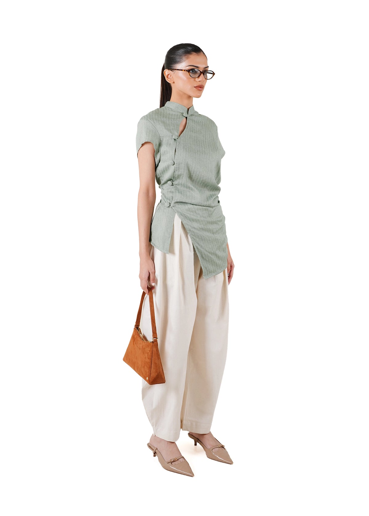 Ishq-e-Amore Sage Green Sage Green Alibi Top - CULT - haider