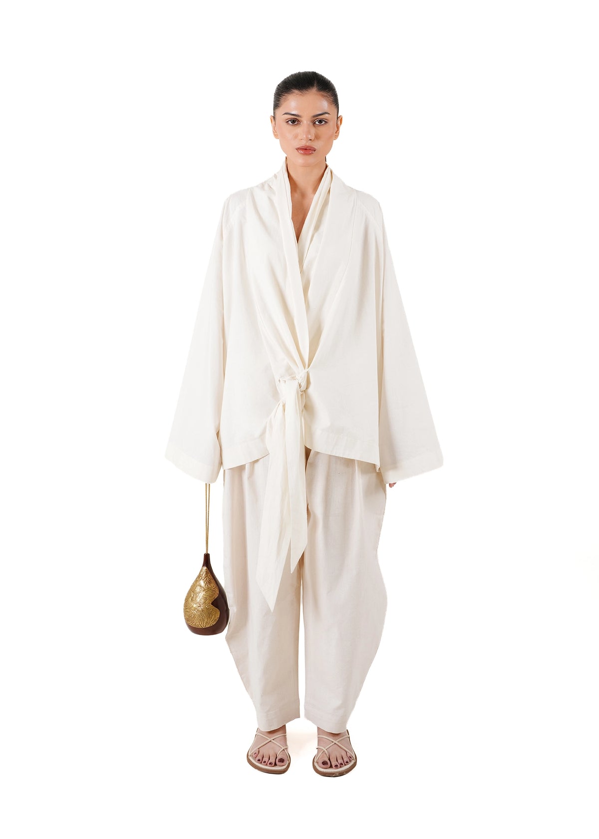 Baro Studio M Cream Kimono Top - CULT - haider