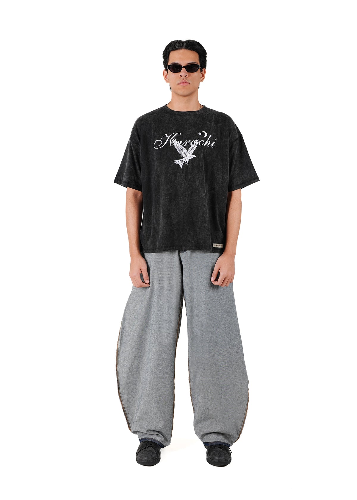 Love Closely Charcoal Charcoal Cropped T-Shirt - Karachi - CULT - haider