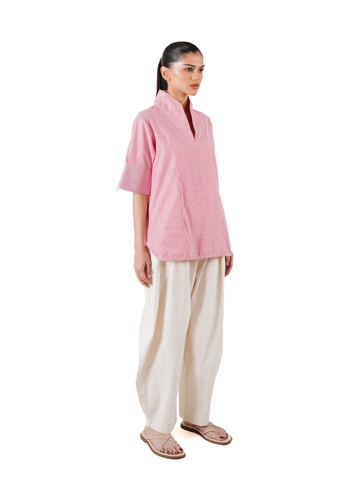 Baro Studio Red Red High Collar Shirt - CULT - haider