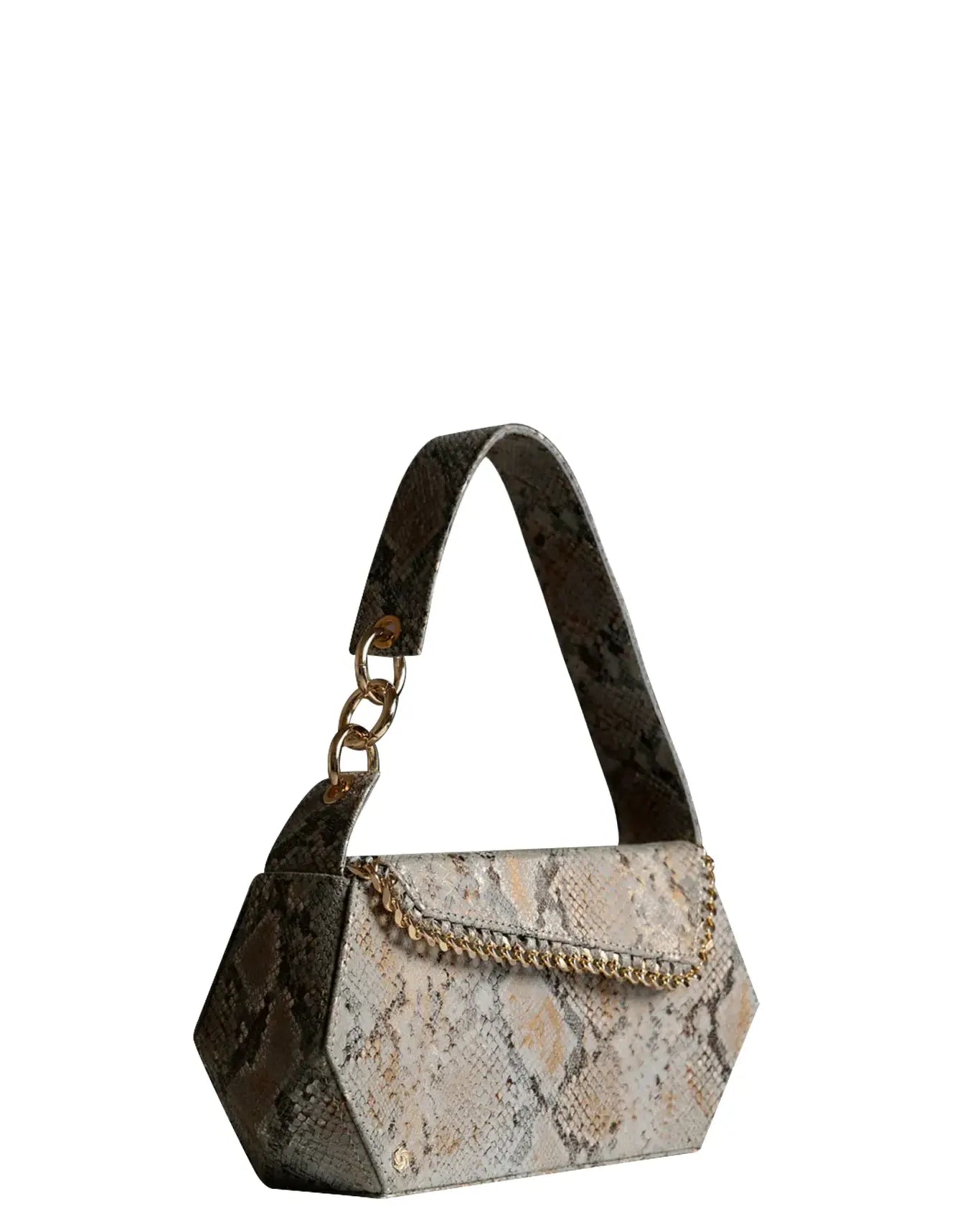 Warp Blue Baguette Whipstitch Smokey Snake Bag