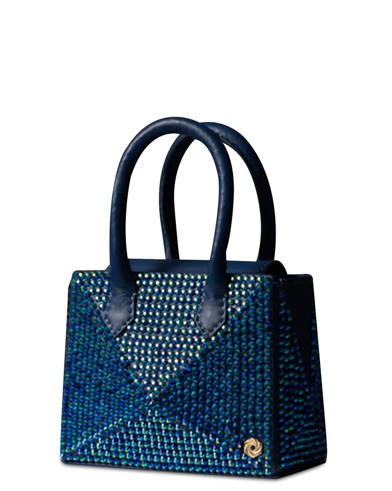 Warp Navy Blue Peacock Blue Crystal Petit Bag - CULT - haider