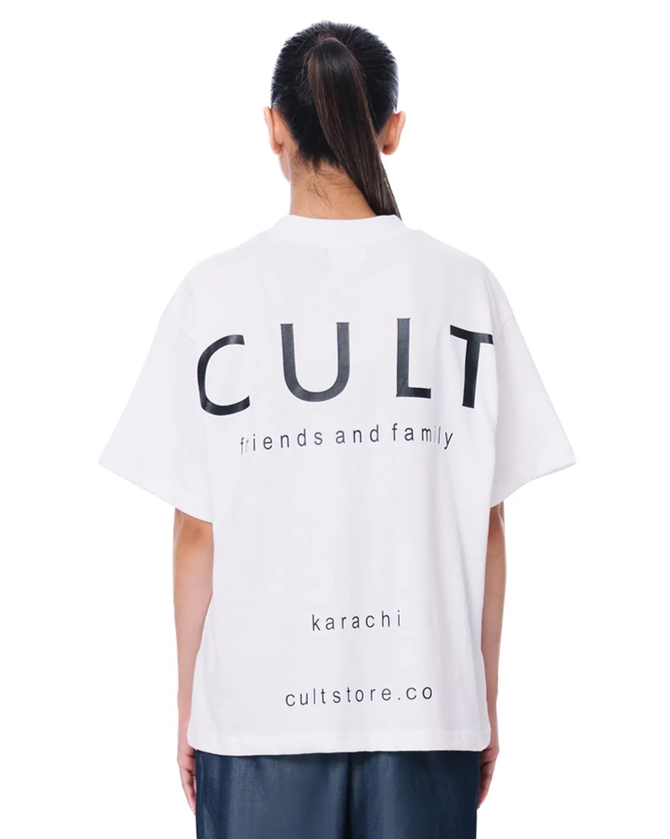 White F&F tee