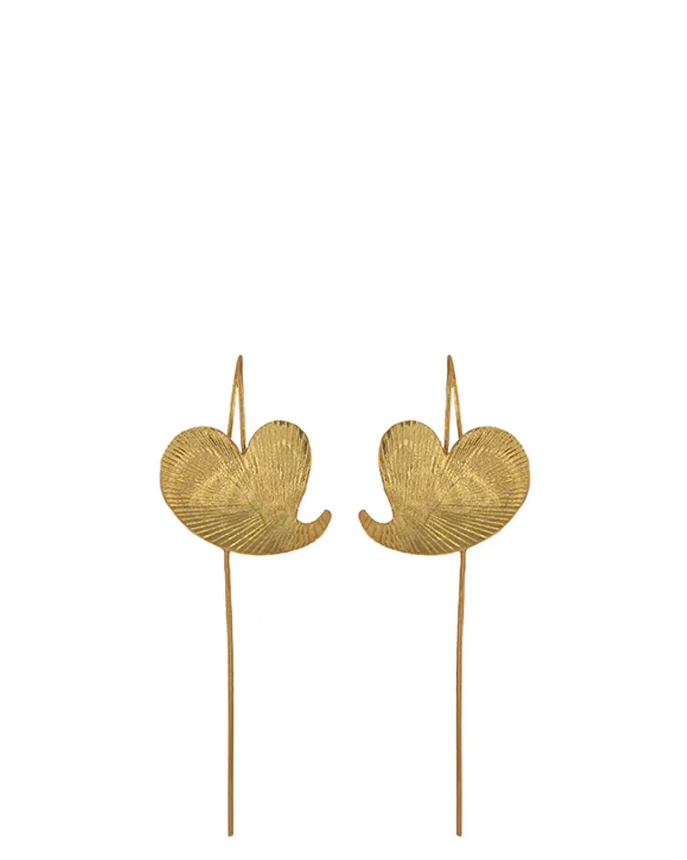 amna_shariff_Gold_Plated_Textured_Leaf_Earrings_cult_store_women_jewellery